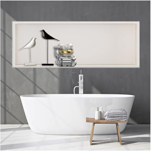 Edelstahl Wand-Nischen-Duschregal mit LED-Licht - Keine Fliesen erforderlich, Ideal für Badezimmer, Praktisches Wandnischen-Design für moderne Duschen
