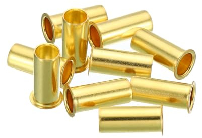 YOKIVE 10 Pcs Brass Ferrule Fittings, Compression Sleeves Ferrule Ring Assortment Kits, Great for Air Water Tubes (Brass Tone, 6mm OD)