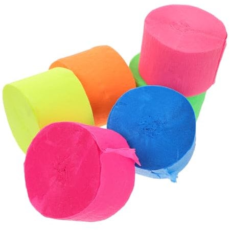 SOLUSTRE Balloon Streamers 6pcs Neon Party Streamers for Wedding Decorations Festival Fans