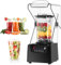 Blender Commercial Silencieux 2L, Mixeur à Glace Pilée 17000 /Min avec Capot Insonorisé, Appareil Cuisine pour Fruits, Lait, Smoothies, Boissons