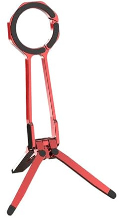 Magnetic Pocket Phone Tripod, Magnetic Phone Tripod Mount Adapter 360° Rotation Foldable Pocket (Red)