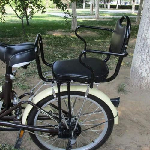 Vélo électrique Vélo Arrière Siège Enfant Vélo De Montagne Vélo De Montagne Siège De Sécurité pour Bébé Enfant avec Barrière Haute, Black, S