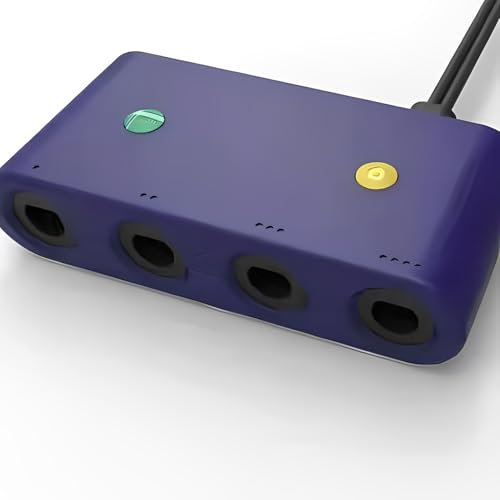 LICAEVEY Adaptador del Controlador de Cubo de Juegos para SWLTCH/Wins/OS X | Convertidor USB de 4 Puertos con Función Turbo | Cable de 59 Pulgadas | Plug y Jugar para Juegos Retro