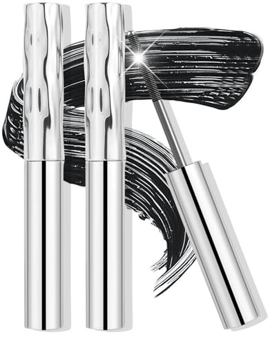 BUTBU 2PCS Iron Mascara, 3D Curling Eyelash Iron Strong Mascara, Waterproof iron Wand mascara, Long Lasting, Washable Extra Slim Metal, Suitable for Daily or Party Look