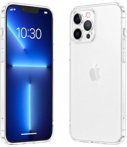 caslord Ultra Thin Transparent Case for iPhone 13 Pro | Anti-Yellow | TPU | Shock Resistant | Scratch Resistant
