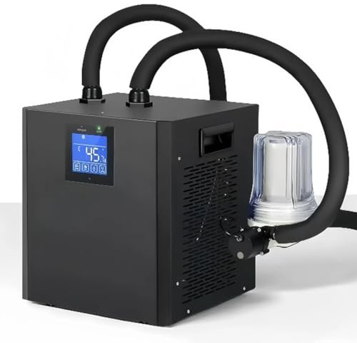 BEESOM Industrial Water Chiller/Enfriador Agua Industrial, Enfriador Baño Hielo con 2 Bombas Y Filtro PP 3 Micrones,Enfriamiento Rápido – Ideal para Bañeras Enfriamiento Agua Fría por Inmersión