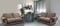 Big Corner Sofa Suite Tango 3+2 Armchair Jumbo Cord Brown (3+2 Seater)