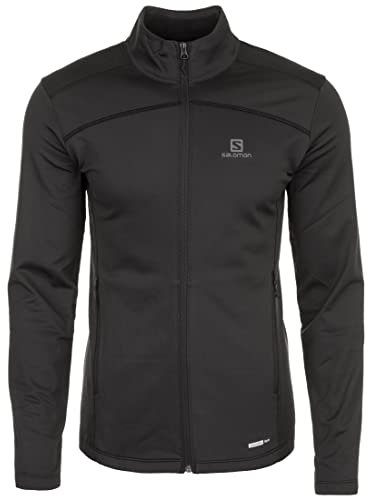 Salomon, Giacca in Pile da Uomo, DISCOVERY LT FZ M, Tessuti Sintetici, Nero, Taglia L, L40402500