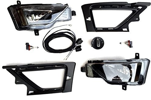 Nebelscheinwerfer Nachrüstung NSW Set Kit Komplettset kompatibel mit Golf Sportsvan bis 11/17
