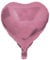 Kopper-24 Folienballon Herz 45 cm Luftballon Hochzeit Helium Ballon 18 Zoll Heliumballon Heart Love Valentinstag Herzballon XL Geburtsatag Party Deko Dekoration bunt JGA Folie Sterne (rosa)