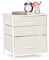 Relaxdays Regalsystem, 3 Stoff-Schubladen, universale Schubladenbox, Metall und Holz, HxBxT: 53 x 48 x 40 cm, beige, Design C