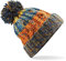 ASVP Shop Korkenzieher-Kabel gestrickte Pudelmütze Einfach Herren Damen Mütze Warme Winter-Pom-Wollmütze