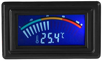 ASHATA de refrigeración por Agua, Pantalla LCD Termómetro Digital de refrigeración por Agua Indicador de Temperatura Indicador de Temperatura Actualización de Datos en Tiempo Real, 5V-24V