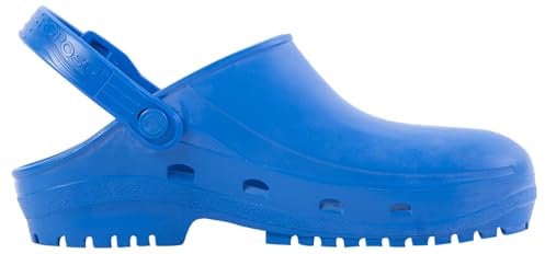 REPOSA Max - Zoccoli Sanitari Donna e Uomo in Gomma con Suola Antiscivolo SRC, Ciabatte Sanitarie Anatomiche con Laccetto Regolabile, Scarpe Sanitarie Sterilizzabili Antishock Traspiranti Leggere