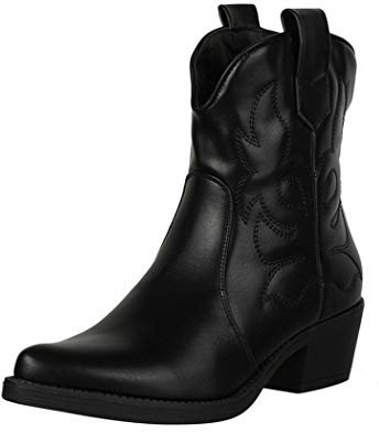 Elara Damen Stiefeletten Cowboy Boots Chunkyrayan 301-A31PU Black-41