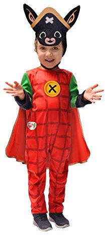 Ciao- Capitaine Bing Lapin Pirate Costume déguisement Original Baby (Taille 2-3 Ans), Unisex Children, Single, 11281.2-3, Multicolor