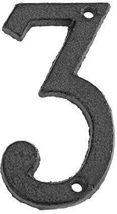 Seawang Metall digitale Zahlen Nummer Gusseisen Hausnummer Straßenname Schild Türschild DIY Cafe Wand Deko (3)