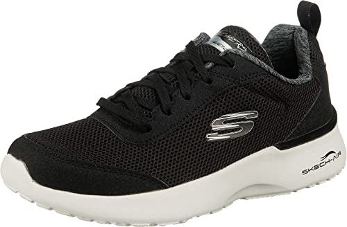 Skechers Women's Skech-Air Dynamight-Fast Brak Trainers, Black White, 3.5 UK