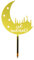 Eid Mubarak Cake Toppers (5pk) - Gold