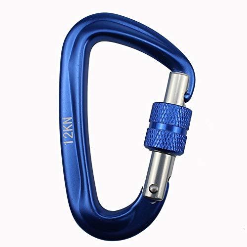 Aimiyaelec Multifunction Outdoor Rock Climbing Mountaineering Caving Security Rock Climbing Buckle Carabiner Hook Master Lock 12KN for Dog Leash, Rappelling, Keychain