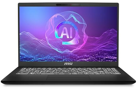 MSI Modern 15 H AI C2HMG-247FR: Intel Core Ultra 9 285H - 16GB DDR5 - SSD 512GB - Intel Arc Graphics - 15, 6 Full HD - Windows 11 Professionnel - Clavier Azerty retroéclairé
