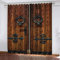 GDYRBY 2 Stücke Gardinen Mit Ösen 200X160cm(HxB) - 3D Druck Vintage Nostalgische Holztüren Muster Verdunkelungsvorhang Blickdichte Vorhänge Fensterdekoration Vorhang Für Schlafzimmer Wohnzimmer