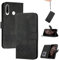 Genlision Flip Custodia in Pelle PU Premium per Huawei Honor 10Lite/P Smart 2019/P Smart Plus 2019,Custodia Sottile in Pelle per Telefono,con Supporto Stand,Slot per Schede e Chiusura Magnetica-Nero