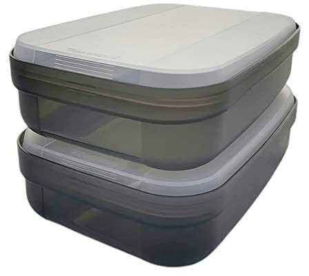 Tupperware Set (2) Swing Box 700 ml negro conservación conservación contenedores