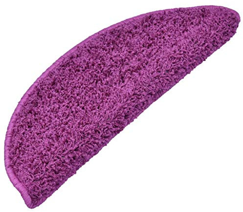 vidaXL 10x Stufenmatten Treppenmatten Stufenmatte Treppenschutz Treppenteppich Treppenschoner Treppenmatte Stufenschoner 65x21x4cm Lila