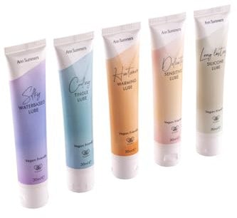 Ann Summers Pleasure Lube Gift Set – 5 x 30ml Mini Lubricant Gels for Every Mood – Silky, Delicate, Warming, Cooling & Long-Lasting Silicone – Travel-Friendly & Kind to Skin – for Comfort & Glide