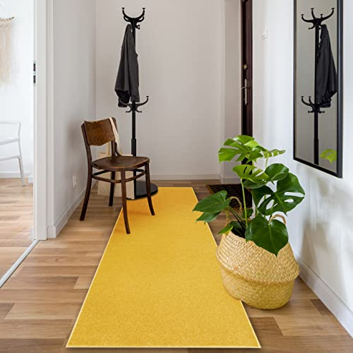 rugsx Läufer Eton für Korridor, Küche gelb 150x400 cm