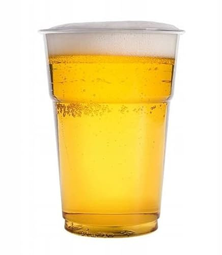 rg-vertrieb Bierbecher Partybecher Trinkbecher Mehrweg 0,4L Ausschankbecher 400ml Plastikbecher klar (200 Stück)