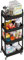 1 Piece 4 Tier Rolling Storage Cart with Wheels - Metal & Plastic Tray Utility Cart with Wheels for Home, Kitchen, Office - No Tools Required, Lightweight & Portable Organiser for Small Items,Blac