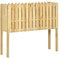 Outsunny Gartenzaun, Holzzaun mit Blumentopfständer, Umzäunung 90 cm Hoch, für Balkon, Terrasse, Innenhof, 100 x 30 cm, Natur