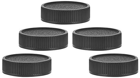 Hinterer Objektivdeckel M42,M42 Rear Lens,5 Stück Hintere Kunststoff-Objektivabdeckung Passend Für M42-Kamera,Schwarze Anti-Staub-Linse