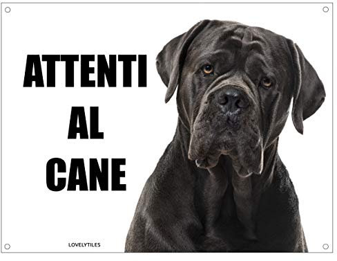 CANE CORSO attenti al cane mod 3 TARGA cartello IN METALLO (15X20)