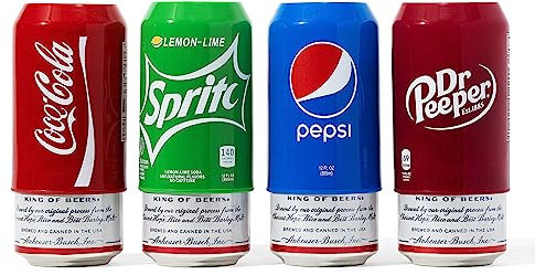 Silicone Can Covers (4 Pack), Hides Can as Soda, Sleeve Accessory for Your Drink Disguise Suitable for All Standard 12 OZ Cans