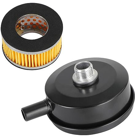 1/2 Zoll PT 20 mm Gewinde Kompressor Lufteinlass Filter Metall Schalldämpfer Schalldämpfer mit einem Ersatzelement