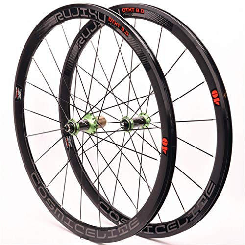 Rennrad-Laufrad, 700c, Rennrad-Laufradsatz, Legierung, doppelwandige Felge, 40 mm, 8–11 Gänge, 6 Palin-Lager, Kohlefaser-Nabe, Schnellspanner, V-Bremse, 1900 g, Outdoor (Farbe: B) (B)