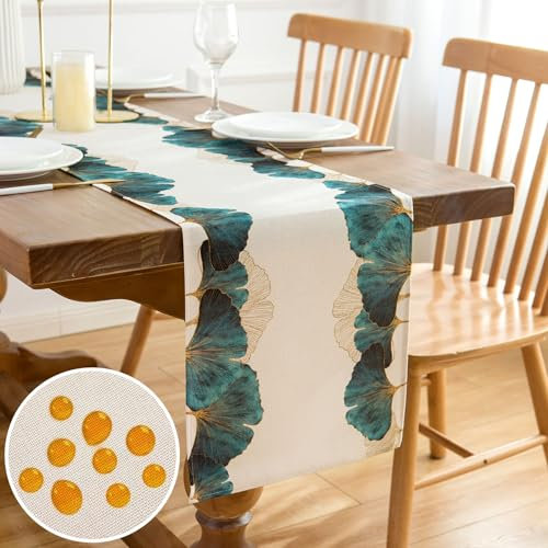 Tischläufer Modern Frühling Tischläufer Sommer Tischläufer Polyester Muster Wohnzimmer Tischwäsche für Drinnen und Draußen Party Wohnzimmer Dekor