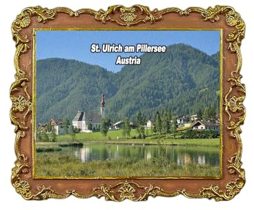 St. Ulrich am Pillersee Tirol Österreich Kühlschrankmagnet 3D Reise Souvenir Kühlschrank Dekoration Magnetaufkleber Basteln Kollektion