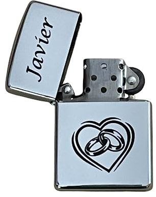 Regalo Grabado - Encendedor, Mechero Zippo Personalizado | Grabado con Texto o Dibujo Cumpleaños, Aniversario, Dia del Padre | (Similar, Economico)