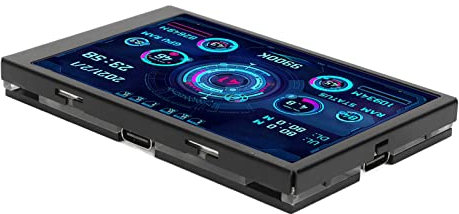 Elprico Mini écran USB IPS 3,5 Pouces, Affichage de la Température du PC pour PC AIDA64, écran Secondaire du Boîtier D'ordinateur, écran IPS Complet, Petit écran CPU HDD,