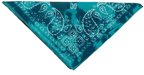 fashionchimp Bandana aus 100% Baumwolle, Premium-Qualität, Nicki-Halstuch für Damen und Herren, 50x50cm (Batik-Opal) BAN182