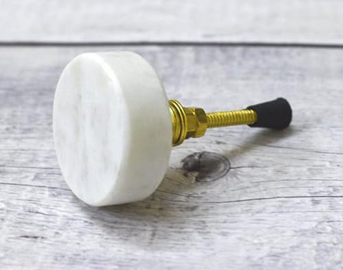 ARTISNO Round Marble Knob, Modern Cabinet Knob, Decorative Hardware, Furniture Hardware, Cabinet Handles, Dresser Pull, Set-6