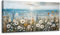 MHARTK66 Wiese am Meer Leinwand Bilder, 50x100 cm Groß Wandbilder Wohnzimmer Bunte Blumen Bild Aesthetic, Modern Wanddeko Kunstdruck Schlafzimmer Badezimmer Büro Esszimmer Küche