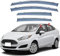 XByun 4 stück Auto Windabweiser für Ford Fiesta Saloon 2009-2016, Vorne Hinten Regenschutz Seitenfenster Sonnenschutz Deflektor Zubehör.