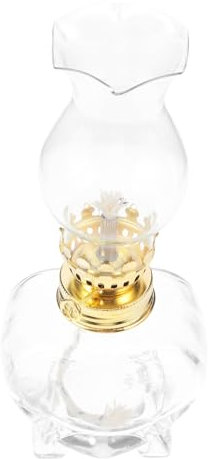 MUSISALY Lámpara De Queroseno De Aceite para Acampar Linterna De Queroseno De Vidrio