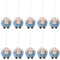 jojnsha 10er Set Weich Filz Schaf Christbaumschmuck Filz Schaf Hängend für Weihnachtsbaum Ornamente u