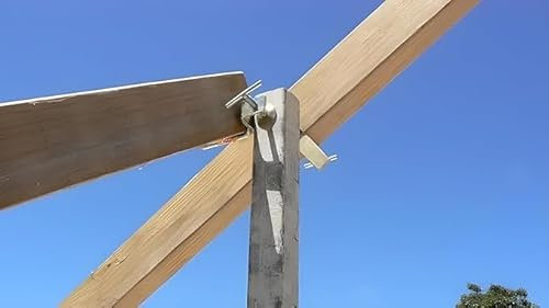 3 Way Timber Clamps – Adjustable Bricklaying Profile Clamps | Zinc-Plated for Rust Resistance | Fits 76x76mm to 38x38mm Timbers | Essential for Masonry & Construction (2-Pack)